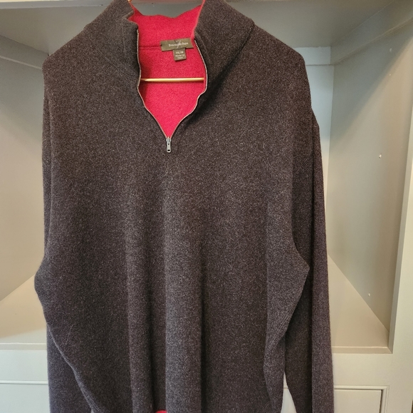 NWOT Ermenegildo Zegna CASHMERE(100%) grey Men's sweater.Made in Italy. Stunning - Picture 2 of 13